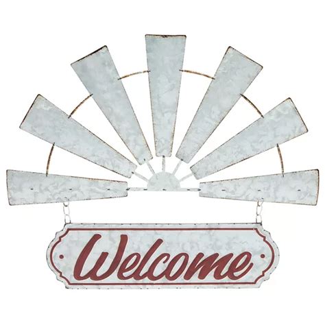 kohls welcome sign white wood with metal houses|Rustic Farmhouse Wall Decor Welcome Sign With Metal Chains, .